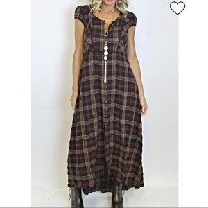Mystree Plaid Maxi Dress